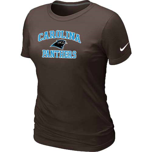 Nike Carolina Panthers Women's Heart & Soul NFL T-Shirt - Brown